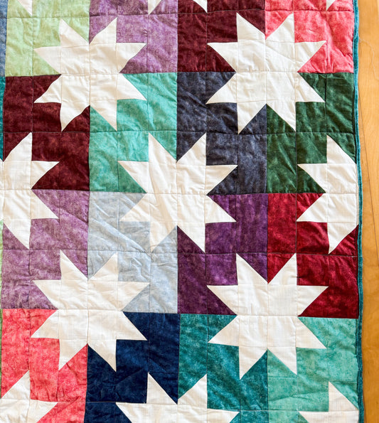 A Burst of Color in My New Quilt: Star Pop in Tranquility Tones