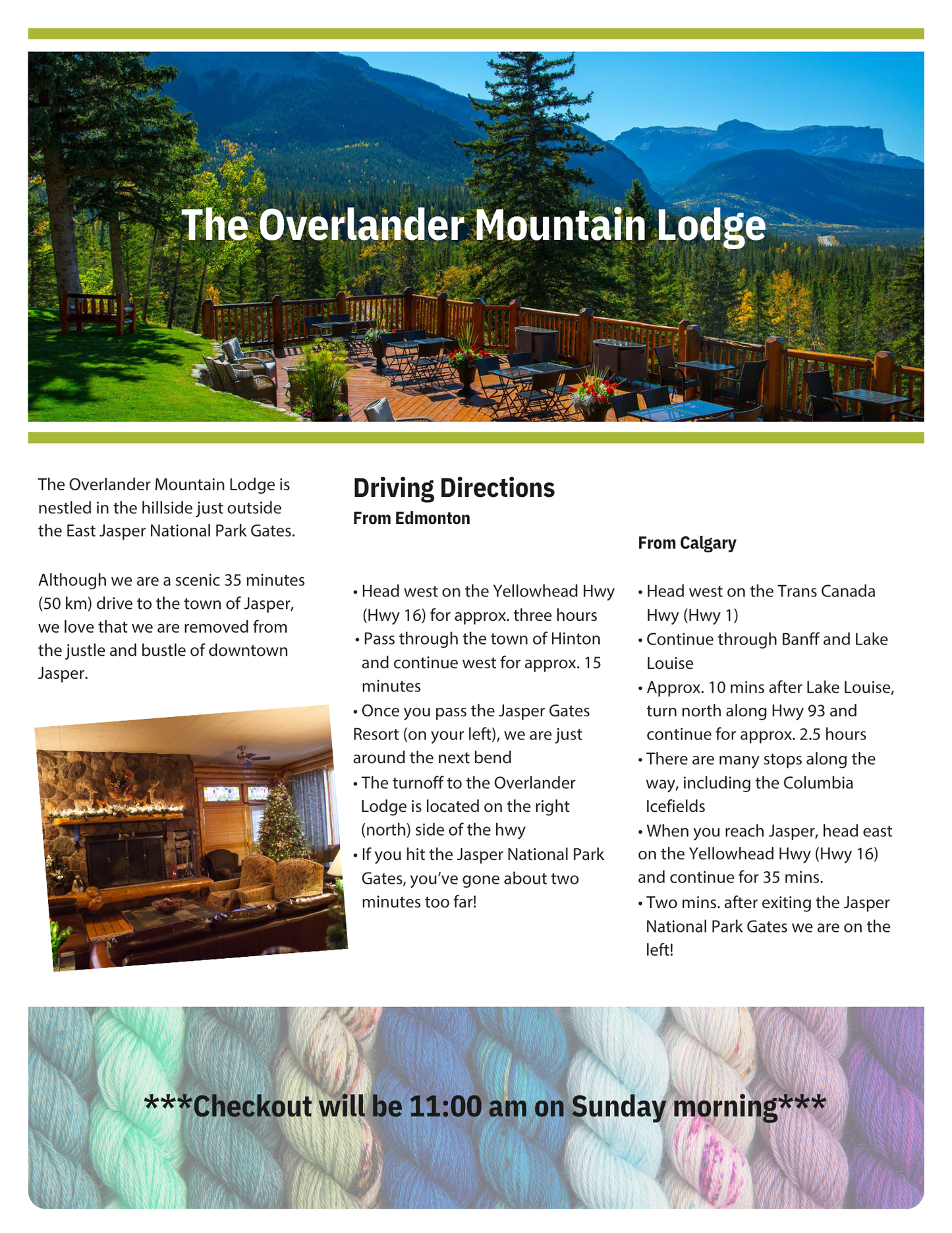 Twin Stitches Designs Mountain Knitting Retreat